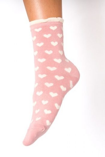 pink heart socks