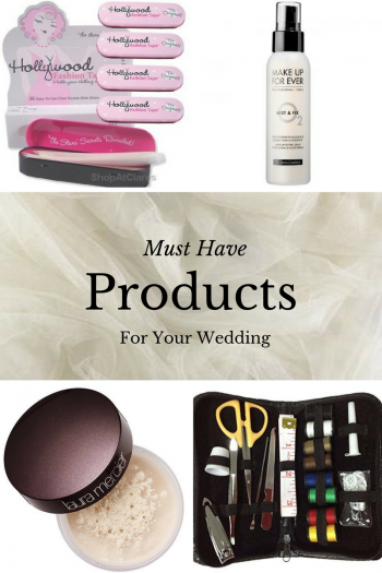 Must Have Products for Your Wedding Day. Wedding Beauty Hacks, Products You Need for Your Wedding, Wedding Day Beauty Tips, Wedding Hacks, Wedding Planning Hacks